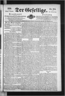 Der Gesellige : Graudenzer Zeitung 1890.12.05, Jg. 65, No. 285