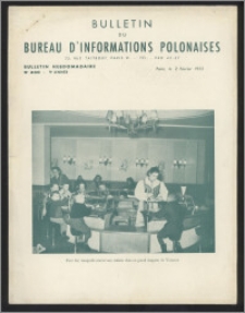 Bulletin du Bureau d'Informations Polonaises : bulletin hebdomadaire 1953.02.02, An. 9 no 240