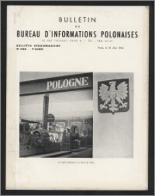 Bulletin du Bureau d'Informations Polonaises : bulletin hebdomadaire 1953.05.18, An. 9 no 255