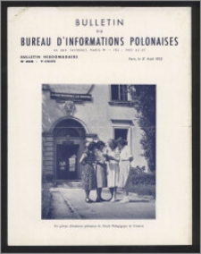 Bulletin du Bureau d'Informations Polonaises : bulletin hebdomadaire 1953.08.31, An. 9 no 268