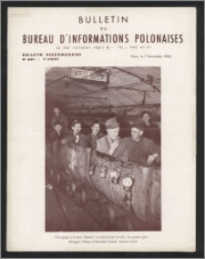 Bulletin du Bureau d'Informations Polonaises : bulletin hebdomadaire 1953.12.07, An. 9 no 281