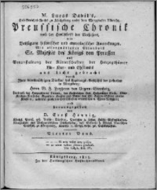 M. Lucas David's Hof-Gerichts-Raths zu Königsberg unter dem Marggrafen Albrecht, Preussische Chronik