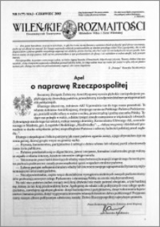 Wileńskie Rozmaitości 2003 nr 3 (77) maj-czerwiec