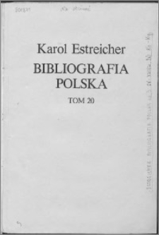 Bibliografia polska. Cz. 3, Stólecie [!] XV-XVIII w układzie abecadłowym. T. 9 (20), Ko-Ky