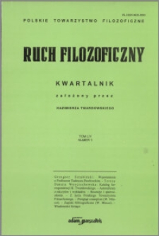 Ruch Filozoficzny 1997, T. 54 nr 1