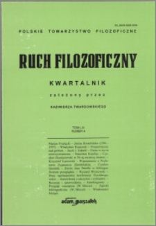 Ruch Filozoficzny 1997, T. 54 nr 4