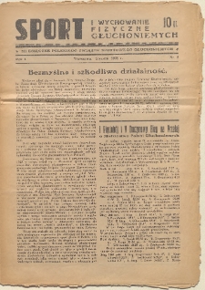 Sport i Wychowanie Fizyczne Głuchoniemych : miesięcznik Polskiego Związku Sportowego Głuchoniemych.1936 nr 2