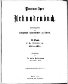 Pommersches Urkundenbuch. Bd. 6. Abt. 1, 1321-1324