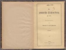 Die pommersche Kirchenordnung von 1535