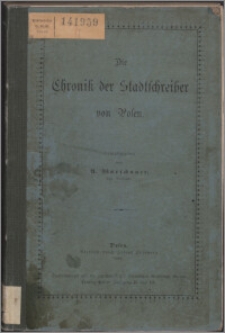 Die Chronik der Stadtschreiber von Posen