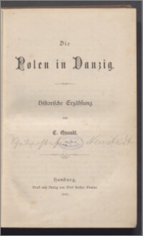 Die Polen in Danzig : historische Erzählung