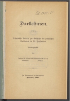 Darkehmen : urkundliche Beitrage zur Geschichte des preußischen Stadtlebens im 18. Jahrhundert