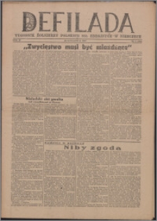 Defilada : tygodnik żołnierzy Polskich Sił Zbrojnych w Niemczech 1947, R. 4 nr 4