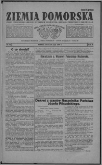 Ziemia Pomorska : pismo poświęcone obronie interesów rolnictwa, handlu, przemysłu i rękodzieła 1926.05.29, R. 2, nr 61