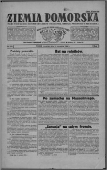 Ziemia Pomorska : pismo poświęcone obronie interesów rolnictwa, handlu, przemysłu i rękodzieła 1926.09.16, R. 2, nr 108