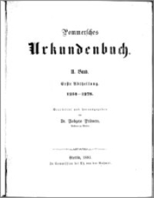 Pommersches Urkundenbuch. Bd. 2. Abt. 1, 1254-1278