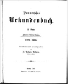 Pommersches Urkundenbuch. Bd. 2. Abt. 2, 1278-1286