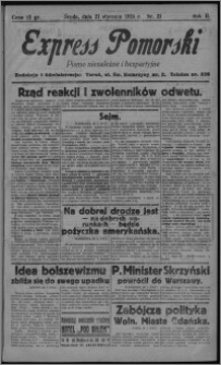 Express Pomorski : pismo niezależne i bezpartyjne 1925.01.21, R. 2, nr 21