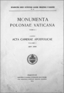 Acta Camerae Apostolicae. Vol. 1, 1207-1344