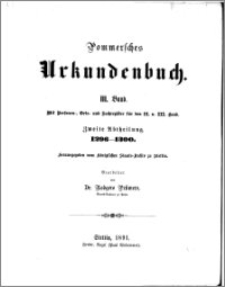 Pommersches Urkundenbuch. Bd. 3. Abt. 2, 1296-1300 : mit Personen-, Orts- und Sachregister für den II. u. III Band
