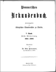 Pommersches Urkundenbuch. Bd. 5. Abt. 1, 1311-1316