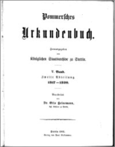 Pommersches Urkundenbuch. Bd. 5. Abt. 2, 1317-1320