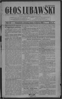 Głos Lubawski : polsko-katolicka gazeta bezpartyjna na powiat lubawski i okolice 1934.08.04, R. 1, nr 2