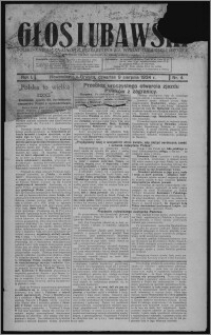 Głos Lubawski : polsko-katolicka gazeta bezpartyjna na powiat lubawski i okolice 1934.08.09, R. 1, nr 4