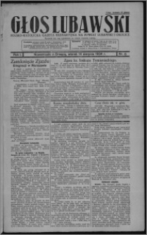 Głos Lubawski : polsko-katolicka gazeta bezpartyjna na powiat lubawski i okolice 1934.08.14, R. 1, nr 6