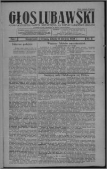 Głos Lubawski : polsko-katolicka gazeta bezpartyjna na powiat lubawski i okolice 1934.08.18, R. 1, nr 8