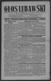 Głos Lubawski : polsko-katolicka gazeta bezpartyjna na powiat lubawski i okolice 1934.11.13, R. 1, nr 45