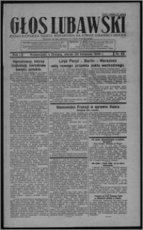 Głos Lubawski : polsko-katolicka gazeta bezpartyjna na powiat lubawski i okolice 1934.11.20, R. 1, nr 48