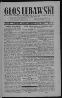 Głos Lubawski : polsko-katolicka gazeta bezpartyjna na powiat lubawski i okolice 1934.12.20, R. 1, nr 61