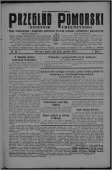 Przegląd Pomorski : dziennik chełmżyński : pismo demokratyczne i bezpartyjne poświęcone sprawom kulturalno-oświatowym i gospodarczym 1928.12.28, R. 1, nr 24