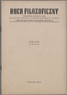 Ruch Filozoficzny 1959-1960, T. 18 Indeks