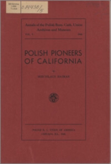 Polish pioneers of California