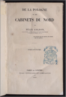 De la Pologne et des cabinets du Nord T. 2