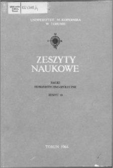 Zeszyty Naukowe Uniwersytetu Mikołaja Kopernika w Toruniu. Nauki Humanistyczno-Społeczne. Prawo, z. 4 (10), 1964