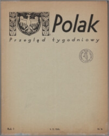 Polak : przegląd tygodniowy 1945.11.02, R. 1 nr 16