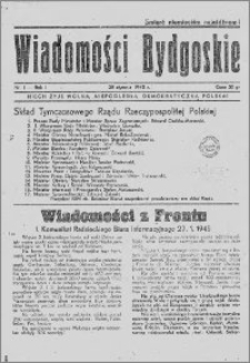 Wiadomości Bydgoskie 1945.01.28 R.1 nr 1