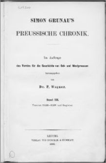 Preussische Chronik. Bd. 3, Tractat 23-24 und Register
