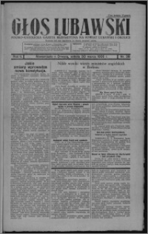 Głos Lubawski : polsko-katolicka gazeta bezpartyjna na powiat lubawski i okolice 1935.03.30, R. 2, nr 39 + Dodatek Rolniczy