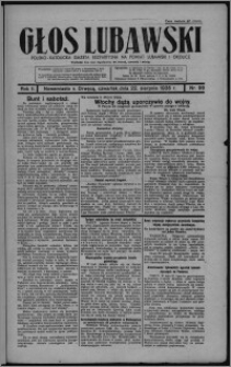 Głos Lubawski : polsko-katolicka gazeta bezpartyjna na powiat lubawski i okolice 1935.08.22, R. 2, nr 99