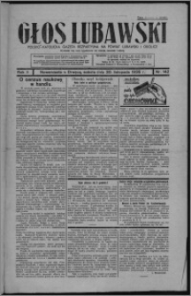Głos Lubawski : polsko-katolicka gazeta bezpartyjna na powiat lubawski i okolice 1935.11.30, R. 2, nr 142 + Dodatek Rolniczy