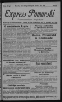 Express Pomorski : pismo niezależne i bezpartyjne 1924.11.15, R. 1, nr 185