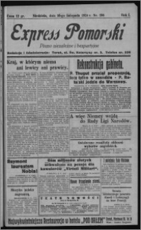 Express Pomorski : pismo niezależne i bezpartyjne 1924.11.16, R. 1, nr 186