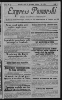 Express Pomorski : pismo niezależne i bezpartyjne 1924.12.27, R. 1, nr 224