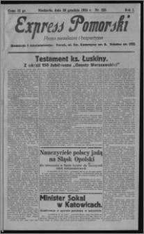 Express Pomorski : pismo niezależne i bezpartyjne 1924.12.28, R. 1, nr 225