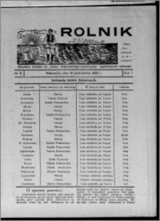 Rolnik : bezpłatny dodatek do "Głosu Wąbrzeskiego", poświęcony zagadnieniom rolniczym 1929.10.19, R. 1, nr 5