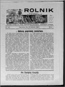 Rolnik : bezpłatny dodatek do "Głosu Wąbrzeskiego", poświęcony zagadnieniom rolniczym 1929.11.30, R. 1, nr 10